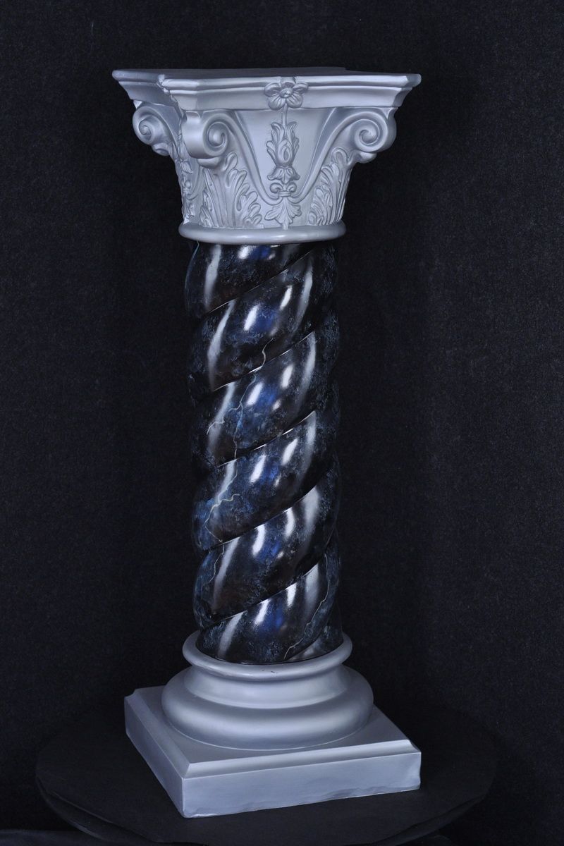Antický dekorační sloup / 100cm - col.13 / mramor + šedá / Zakázková výroba