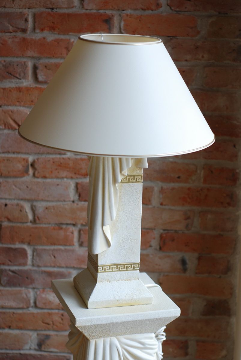 Lampa 69cm - col.108 - bílá šerpa Zakázková výroba