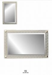 Zrcadlo 100X64x3.5cm | patina / stříbrný vzor, patina / zlatý vzor