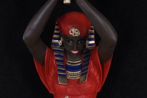 Lampa ,, Egyptský styl ,, 180 cm - black/red Zakázková výroba