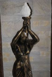 Lampa ,, Egyptský styl ,, 146 cm - Lam22a - patina / třená Zakázková výroba