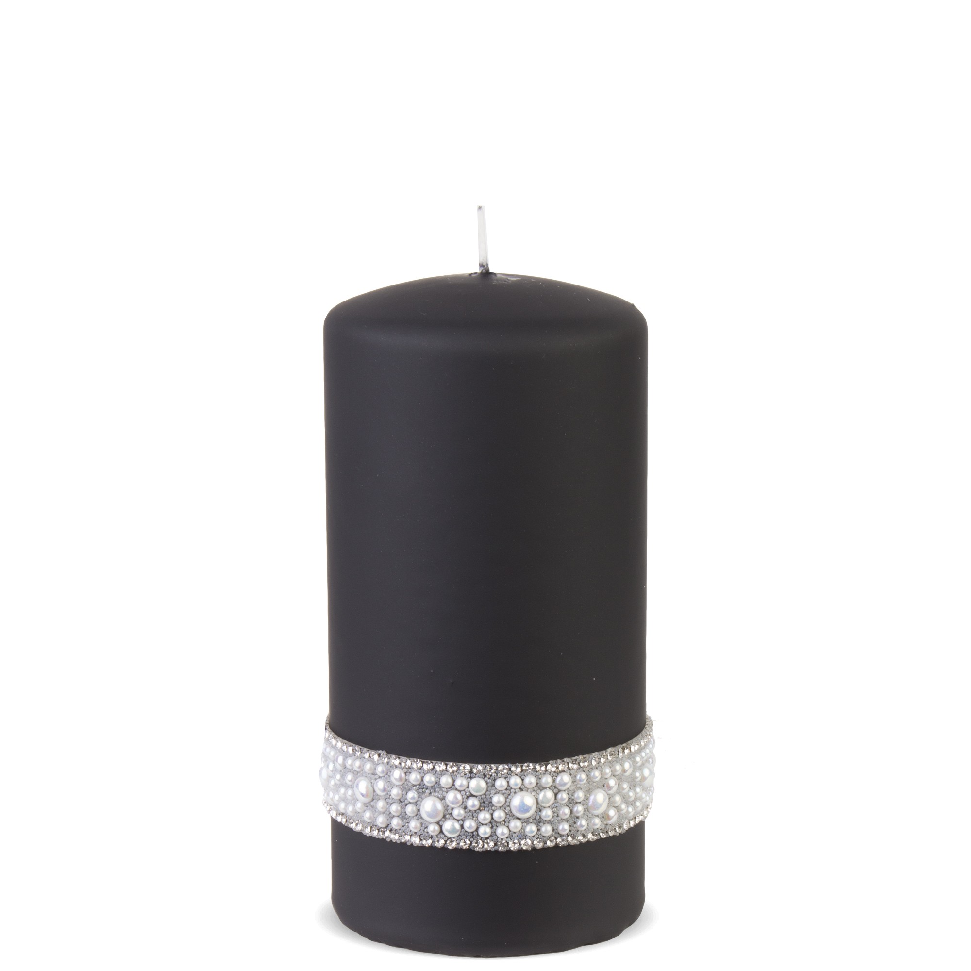 En Black Pearl Candle crystal cylinder Medium
