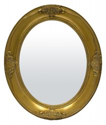 Zlaté oválné zrcadlo