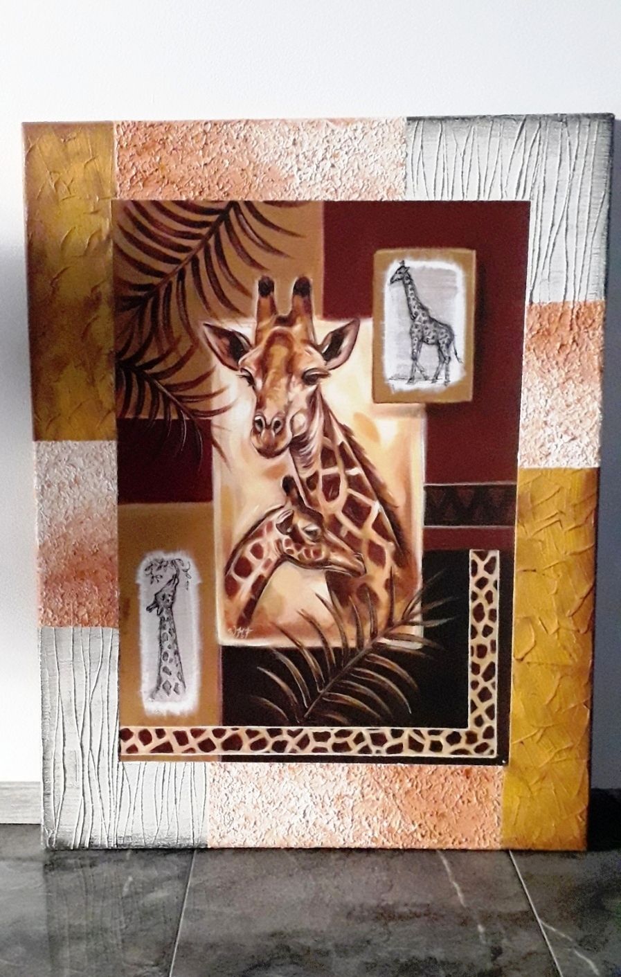 Obraz 70x90cm - Žirafy