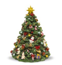 Rotující vánoční strom s hudební krabicí