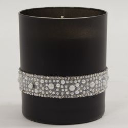 Pl černá svíčka křišťálové skleněné perly
