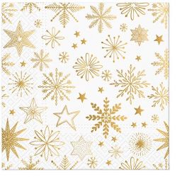 Pl Serwetki Shiny Snowflakes