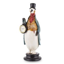 Figurka Pingwin Z Zegarkiem
