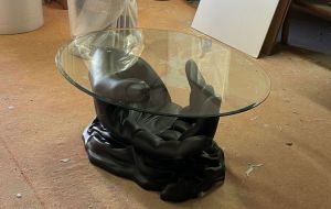 Dekorační konferenční stůl DLAŇ - Černý mat Zakázková výroba