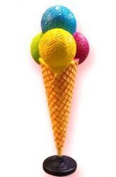Poutač na zmrzlinu 180cm | zelena-žluta-modra-malina, žluta-bila-oranž-malina