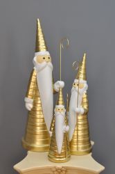 Vánoční figurka - 42cm | Bílý odstín, Červený odstín, Krémový odstín, Zlatý ostín