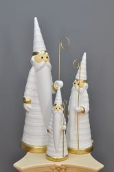 Vánoční figurka - 58cm | Bílý odstín, Červený odstín, Krémový odstín, Zlatý ostín