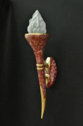 Egyptská pochodeň 112 cm - col.133 imitace mramoru / červeno zlatý / Zakázková výroba